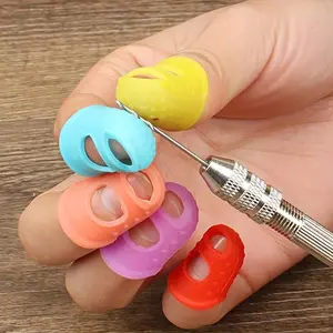 10pcs Multifunctional Silicone Needle Guard Hollow Breathable Protection Finger Covers, Handmade Sewing Accessories for Crafters Sewing Supplies Crafts