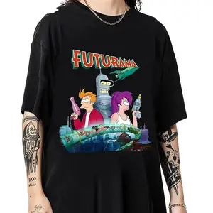 Futurama Comedy Cartoon T-Shirt, Unisex Cotton Shirt, Tee For Men Women