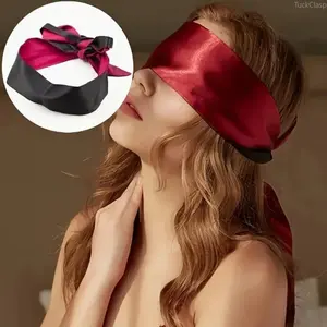2-Pack Women’s Satin Sleep Eye Masks, Soft Silk Tie Blindfolds for Sleep, Naps, and Relaxation, Lightweight Smooth Eye Covers for Travel, Spa, and Restful Nights