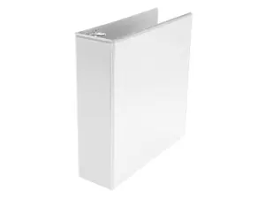 School Smart 2006495 3 in. Polypropylene D-Ring View Binder, White