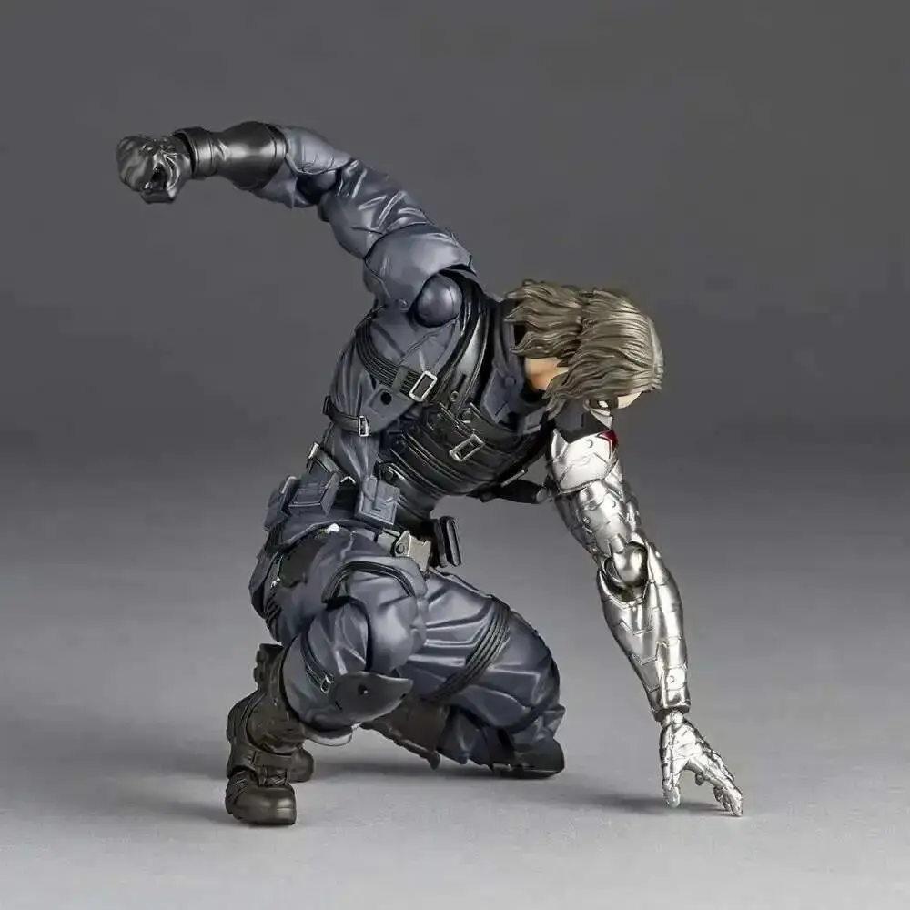 Soldier Kaiyodo Winter Revoltech YAMAGUCHI Bucky Barnes Anime Action Figures toy birthday gifts