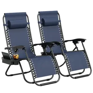 Anti Gravity Lounge Chair – Foldable Zero Gravity Recliner with Cup Holder & Headrest | Spine Decompression & Back Pain Relief | Perfect for Patio, Beach, Camping, Poolside Relaxation