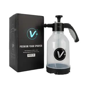 VIKING V+ Premium Foam Pump Sprayer for Car Cleaning Kit and Car Detailing Kit, Foaming Spray Bottle with Trigger Lock, Adjustable Nozzle; Clear Canister with Level Indicators; 1.25L Working Capacity
