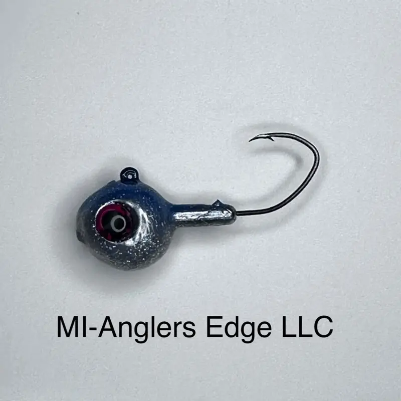 Blue Ice 1oz Walleye Fishing Jig - Hand Painted 10 Count - Ideal for Fishing
