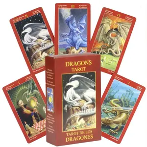 Dragon Tarot Cards Set, Esoteric Portable 78-Card Deck for Fortune-Telling, Divination & Spiritual Guidance, Ideal Gift for Ages 14+, Festive Present