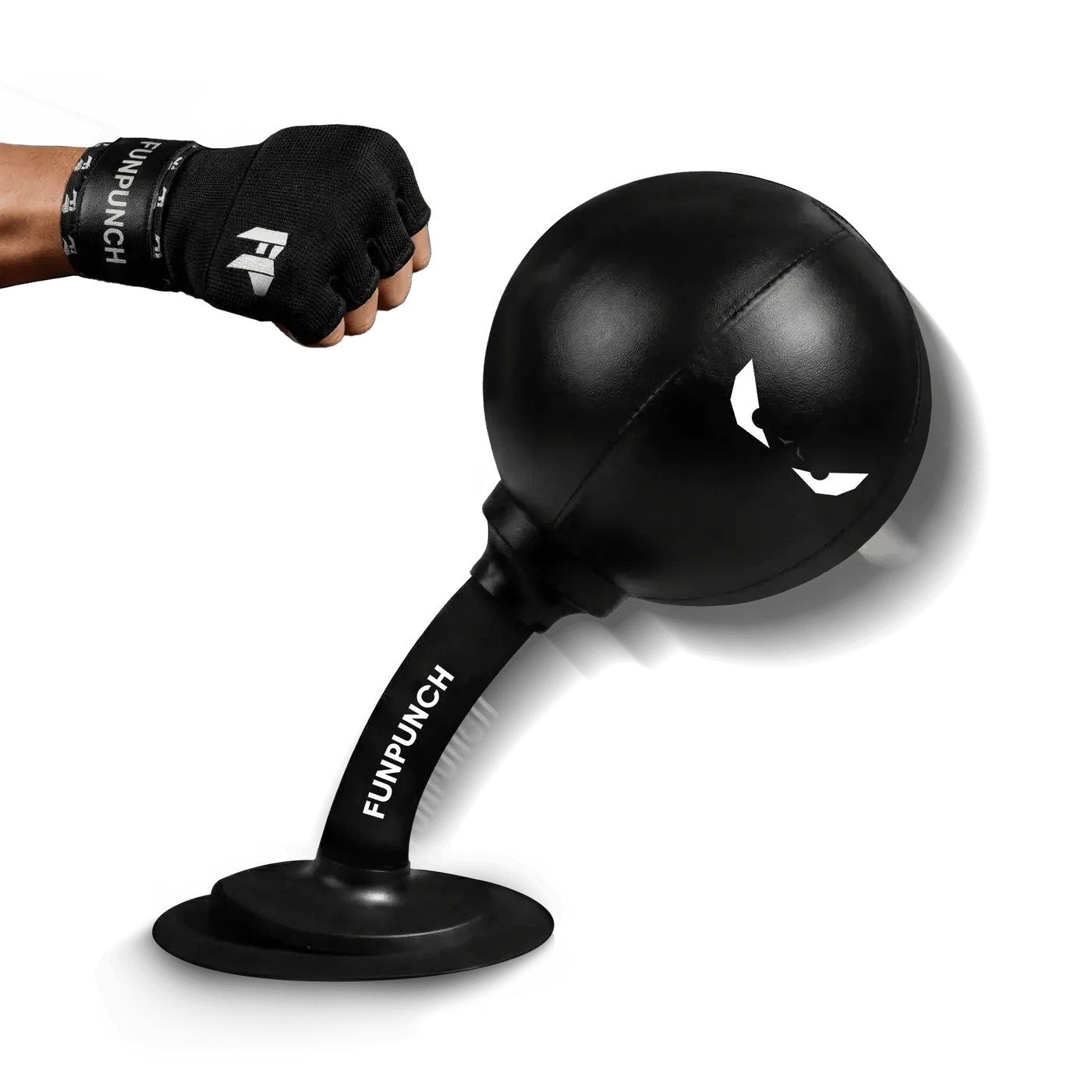 FUNPUNCH Pedestal Punching Bag with Stand - Polyurethane Boxing Equipment for Boxing Enthusiasts, Martial Arts Training, Stress Relief Tool (Includes Pump), Standing Punching Bag, Punch Workout Gear