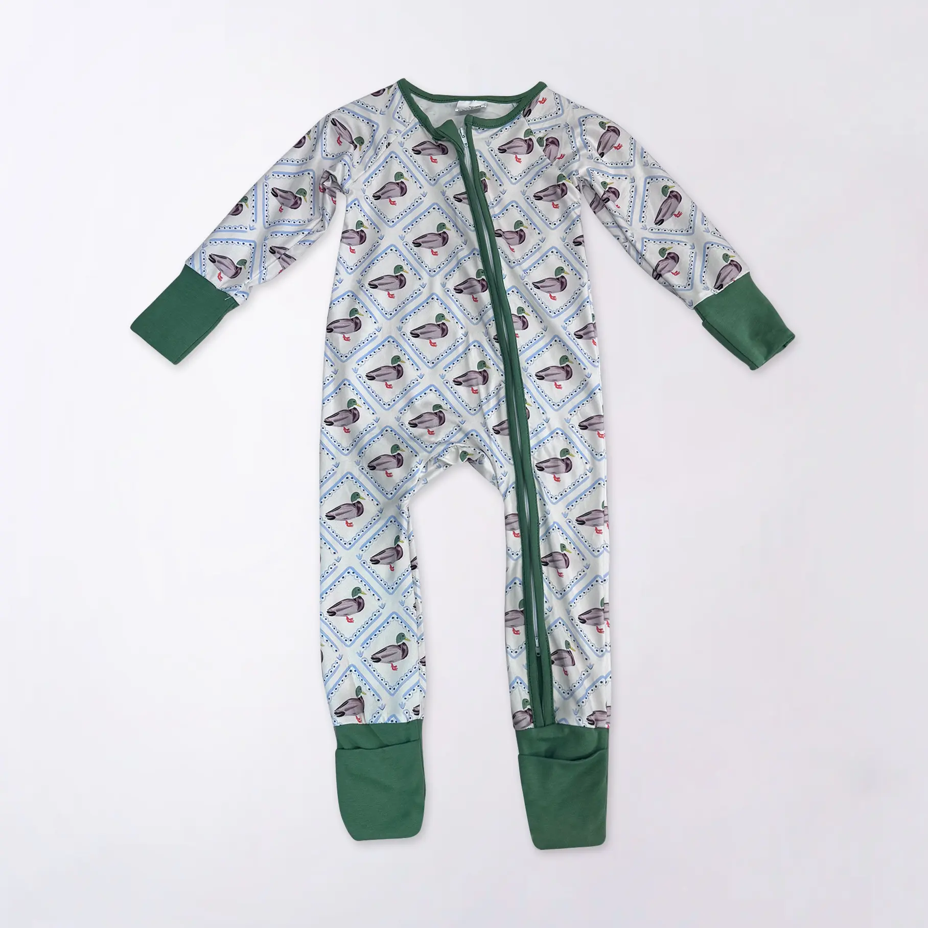 Hunting Duck mallard long Sleeve Baby Romper, Toddler Outfit