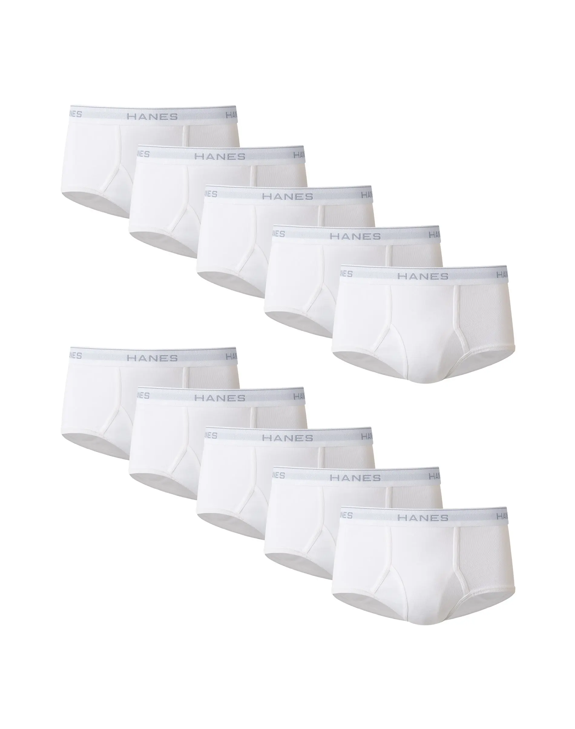 Hanes Men's Value Pack White Cotton Briefs, 10-Pack Hanes Men's Value Pack White Cotton Briefs, 10-Pack