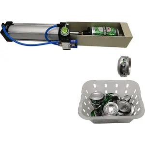 Heavy Duty Efficient Air Cylinder Can Crusher Soda Beer Smasher Eco-Friendly Recycling Tool for Aluminum Cans Manual Button Valve