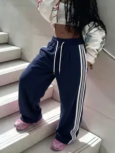Women's Sporty Casual Long Pants, Street Style Loose-Fitting All-Over Print Trousers, Daily Wear Summer Bottoms for Women
