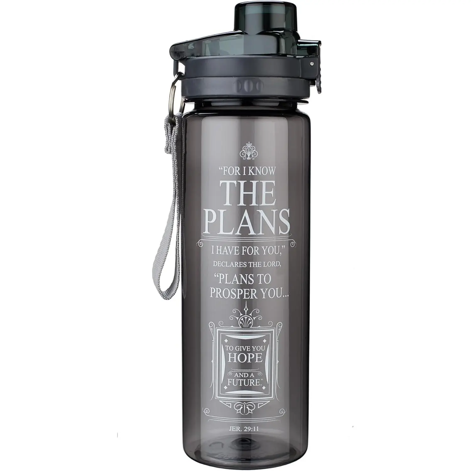 The Plans in Black Plastic Water Bottle - Jeremiah 29:11