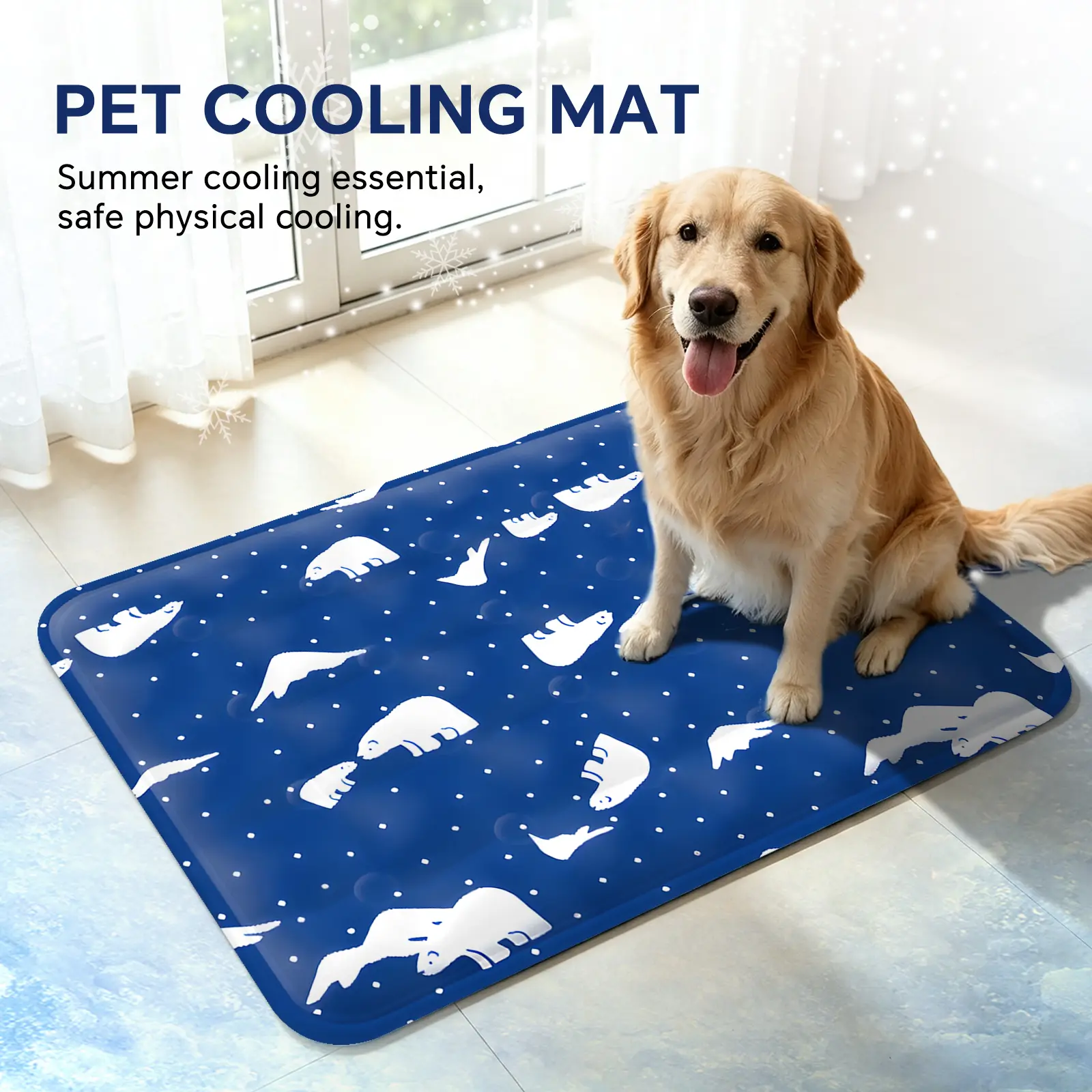 Summer waterproof gel pet cooling pad, washable cat sleeping blanket, and portable ice-gel travel mat