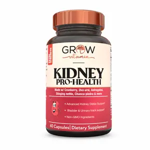 Grow Vitamin Kidney-Pro Health with 21 Kidney Health Supplements in 1 Formula Total Kidney Support Cranberry Astragalus Uva Ursi