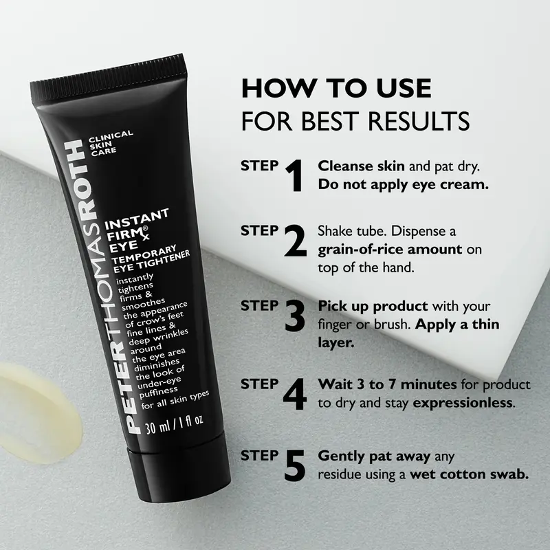 Peter Thomas Roth Instant FIRMx Eye Temporary Eye Tightener, Instant Firming Under-Eye Cream, Minimize Appearance of Under-Eye Bags and Puffiness 6