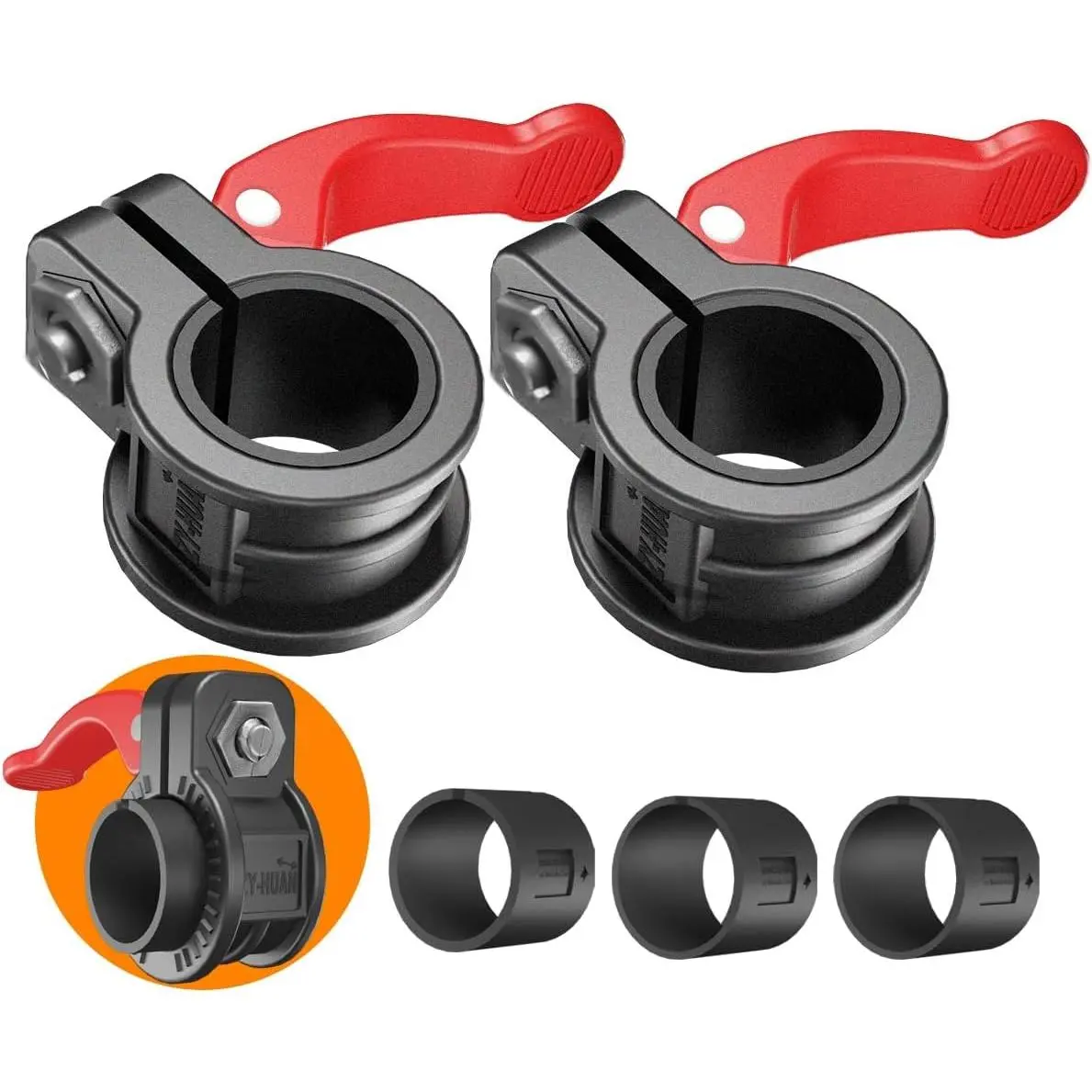 Mini Barbell Clips 1 inch I Multi-Size Adjustable Barbell Collar I 1 inch Barbell ClampsIQuick Release Weight Clips Pair of Locking for Dumbbell Bar