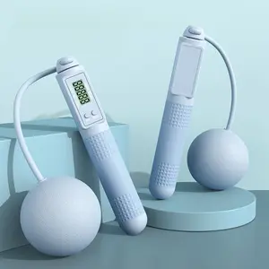 Smart Jump Skipping Ropes - Cordless 2-in-1 Switchable Corded-Ropeless Design with Large LED Counter, High-Precision Chip for Indoor-Outdoor Fitness Workout Equipment