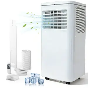 8000 BTU Portable Air Conditioner, 3-in-1 Cools 350 Sq.Ft, Quiet AC with Fan & Dehumidifier, LED Display, Remote, 24H Timer, Window Kit, for Bedroom/Office/Dorms