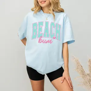 Comfort Colors Beach Bum Shirt – Preppy Beach Life T-Shirt, Summer Vacation Tee, Tropical Beach Lover Shirt, Girls Trip Outfit
