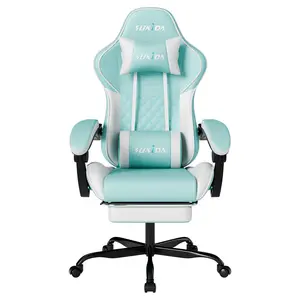 WOTSTA Gaming Chair, Home Use Comfortable Ergonomic Chair for Long Sitting, Equipped with Memory Foam Lumbar Pillow, 360-Degree Rotating Office Chair