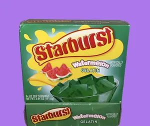 Starburst Watermelon Gelatin, 6 Servings, 3.94 oz Box.