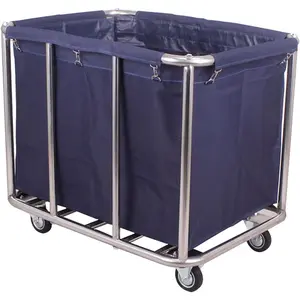 Commercial Laundry Cart with Wheels 12 Bushel (400l) Collapsible Laundry Hamper Industrial Large Heavy Duty Rolling Laundry Basket Waterproof Laundry Trucks for Home Organizer Storage