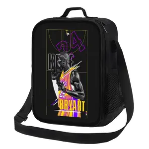 Basketball Legend Lunch Bag Kobe Casual Street Style Lunch Box for Everyday Use