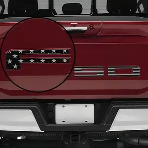 tailgate letters insert accessories Compatible with 2021-2025 Ford F-150 Accessories Strong Adhesive Back Weatherproof ABS Decals Black American Flag