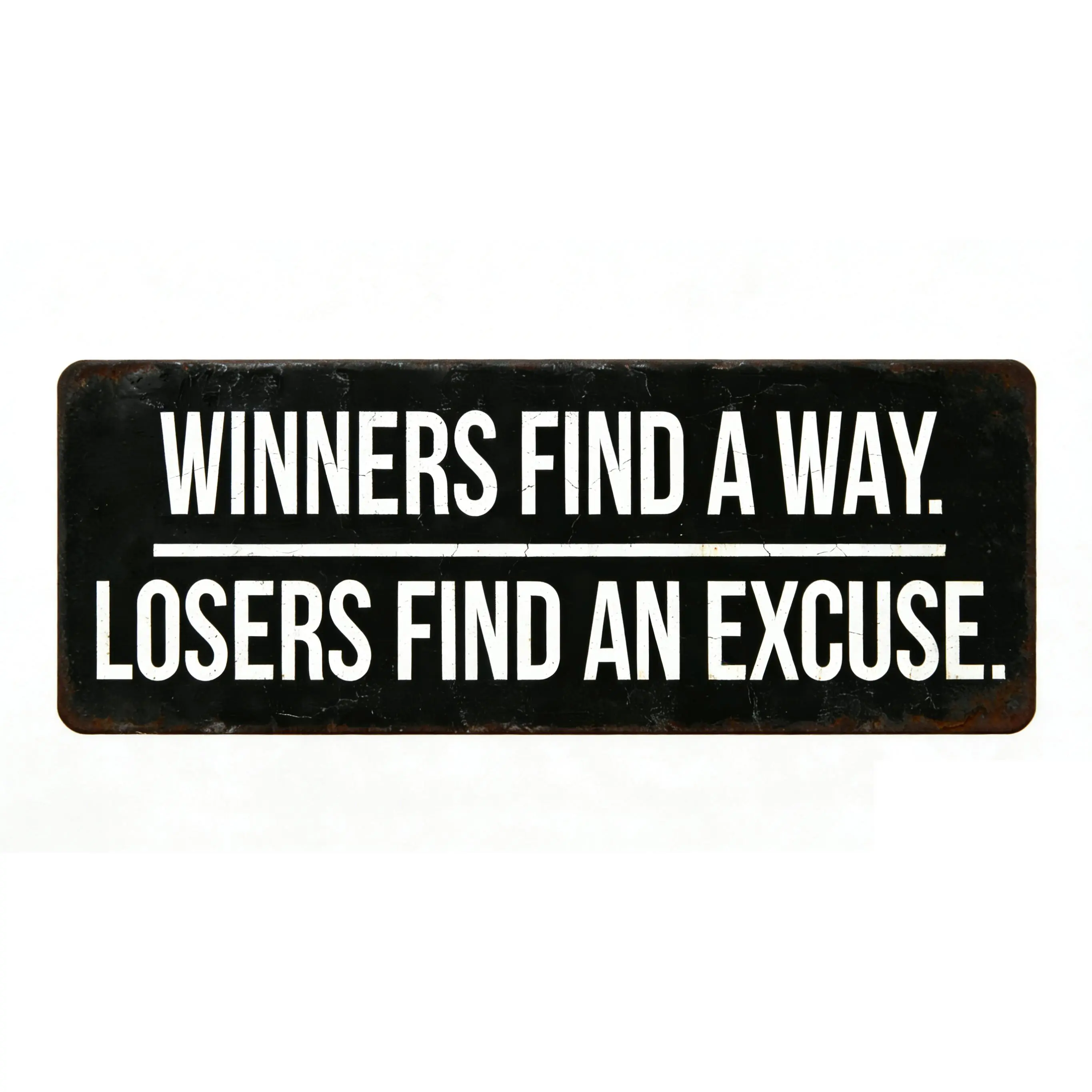 Winners Find a Way Metal Sign - Inspirational Quote Wall Decor for Home Gym, Office, Man Cave