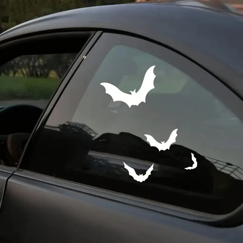 1PC Daily Dark Gothic Decor Sticker Vehicle Exterior Decoration, Automotive Decoration (for car window/motorcycle helmet) Bat Silhouette logo elements, add dark gothic daily texture Car Decal