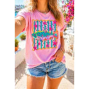 PREORDER: Speckle Fish Frame Graphic Tee, Blossom