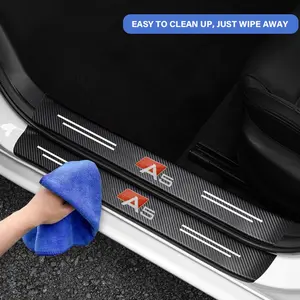 Car Door Sill Protector Sticker Anti-Scratch Scratch Guard Welcome Mat Decorative Strip Car Door Edge Modification Audi A5 Decoration Accessories