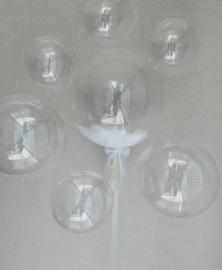 Halloween Gift 24pcs Clear Bobo Balloons – 8", 11", 12", 13", 16", 18", 20" Stuffing Bubble Balloons for Baby Showers, Weddings, Birthdays
