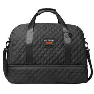 OCEBGO Large Travel Duffle Bag Casual Sport Duffel with Rhombic Design Spacious Storage for Weekend Trips Fitness Gear & Overnight Use Durable & Portable