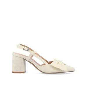 TAILYNN BLOCK PUMP HEELS IN WIDE - Cream