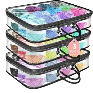 5pc Large Capacity Thick Storage Bags, Space Saver Bags, Ideal for Organizing Clothes, Yarn, Blankets, and Toys, PVC Heavy-Duty Storage Solution