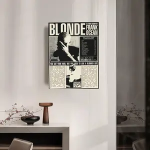 F-Frank Painting O-Ocean Calligraphy Minimalist Inner Frame Painting Elevate Your Space Light Luxury Rapper Inner Frame Decor Create a Premium Home Vibe No Drilling Needed Easy to Hang HD Art Inner Frame Cool Perfect for Living Room & Bedroom