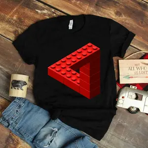 Escher Toy Bricks - Red  1T-Shirt