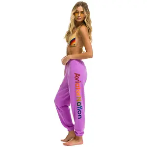 AVIATOR NATION AUSTIN SWEATPANTS - NEON PURPLE