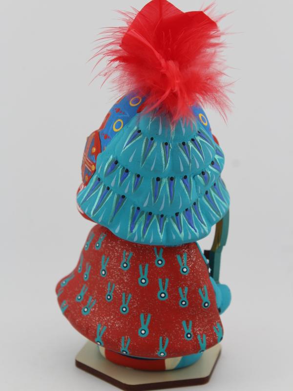 Handcrafted Mexican Chinelin Collectible Mayan God Figures - Tlaloc, Tezcatlipoca, Quetzalcoatl