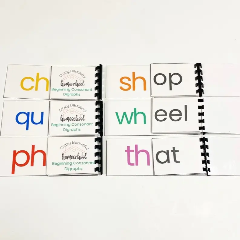 Consonant Digraph beginning flip activity books