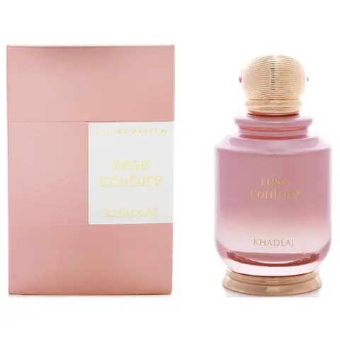KHADLAJ Rose Couture Eau De Parfum - 100ml (3.4 fl oz) Floral Unisex Fragrance, Sophisticated Rose Scent, Aromatic Notes, Elegant Bottle, Single Item
