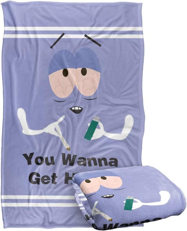 South Park Towelie Wanna Get High Silky Touch Super Soft Throw Blanket Stain Resistant Cozy Home Accessory