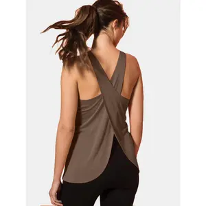 Crisscross Scoop Neck Active Tank - Comfortable Fit, Stylish Design, Ideal for Active Lifestyles