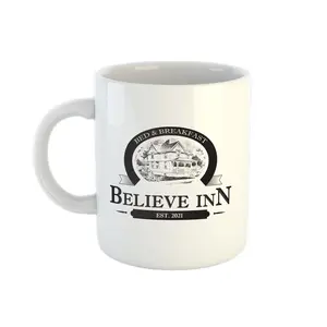 Believe Inn Bed and Breakfast Ceramic Coffee Mug - Reusable - Drinkware