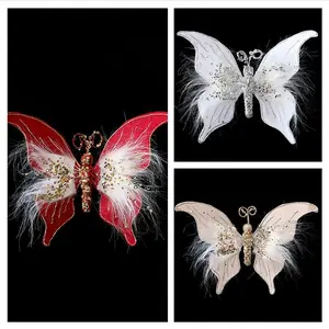 30cm Glitter Butterfly Christmas Decoration Fake Butterfly Ornament For Home Decoration Xmas Tree Pendant Navidad 2026