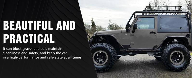 for Wrangler JK Front and Rear Inner Fender Liners Compatible with 2007-2018 Jeep Wrangler JK & JKU 2/4 Doors, Steel Back Mud Guards Wheel Well Cover Since 1941 Logo Fender Flare Liners (4 PCS) for Wrangler JK Front and Rear Inner Fender Liners Compatible with 2007-2018 Jeep Wrangler JK & JKU 2/4 Doors, Steel Back Mud Guards Wheel Well Cover Since 1941 Logo Fender Flare Liners (4 PCS)