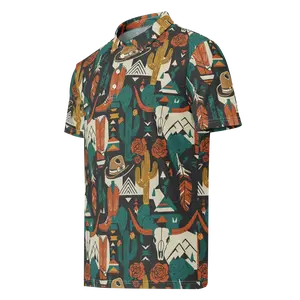 Men's Slim Fit Western Cowboy Polo