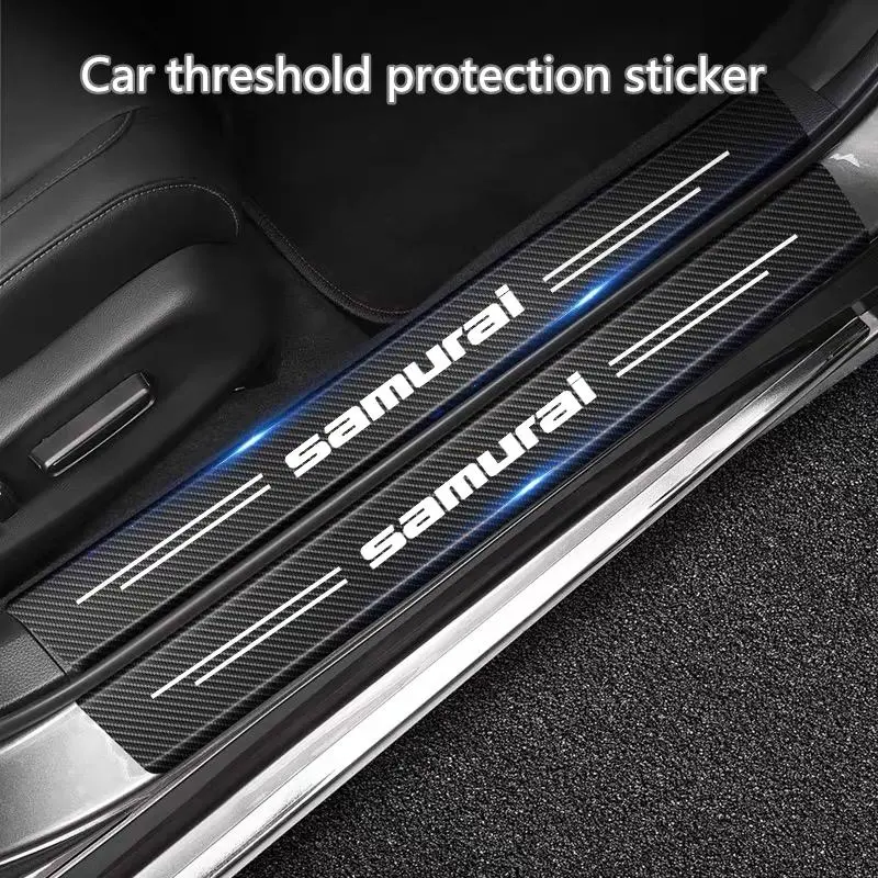Carbon Fiber Car Sticker Car Door Trunk Protective Strip Anti Scratch Decal For Suzuki Samurai Car Interior Accessories