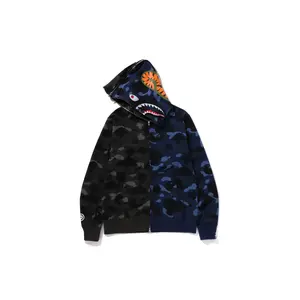 Bape Color Camo Separate Shark Full Zip Hoodie Black/Blue