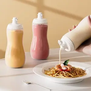 Food-Grade Plastic Sauce Bottle, Kitchen Condiment Dispenser, Kitchen Gadgets, Ideal for Salad Dressing, Honey & Syrup Storage, Durable Leakproof Design, Kitchenware, Home
